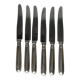 Set of 6 Boulenger silver metal knives