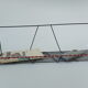 Vintage wall shelf made of metal wire