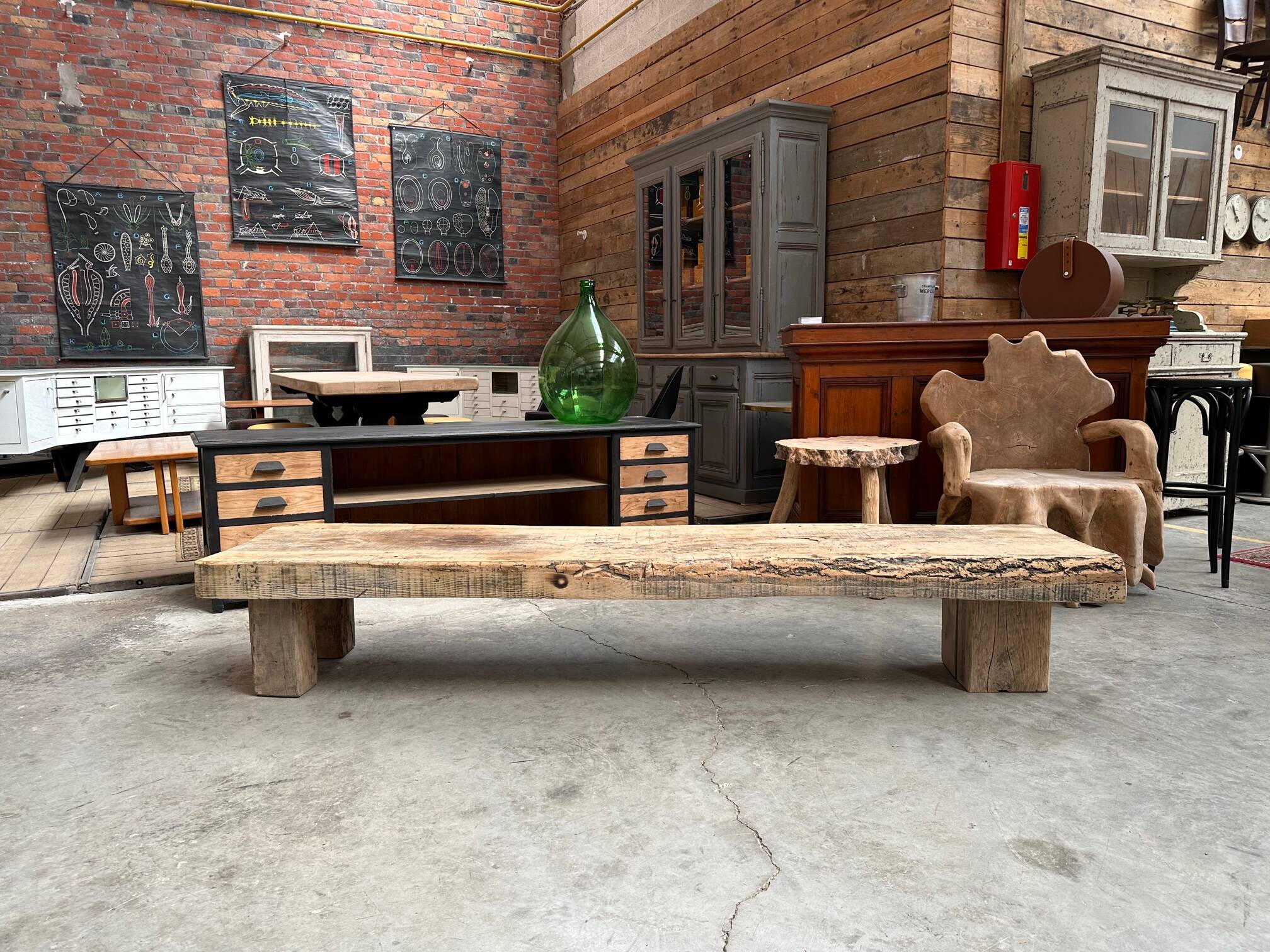 Solid elm coffee table