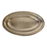Plat de service ovale en métal argenté marqué grande taverne lorraine de metz