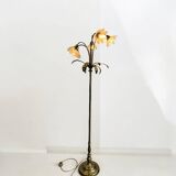 Vintage gold lotus floor lamp/floor lamp
