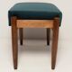 Pair of vintage petrol blue velvet stools from the mid-century, Edmund Homa, 1960s.