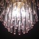 Lady Michelle, grand lustre en verre de Murano et cristal à gouttes roses, 1