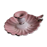 Candle holder enamelled pink cellar rat