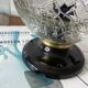 Ceiling light or wall light with cracked glass globe, 13 cm, porcelain rose.
