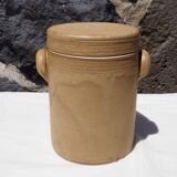Confit pot in beige sandstone
