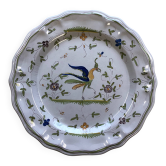 Round dish from moustier - perfect condition