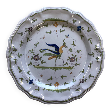 Round dish from moustier - perfect condition