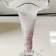 Peter Kaspar Soliflore Vase/Floral design, collared neck. Blown art glass, speckled purple. Shell inclusion. Dim 26.5 x 13 cm