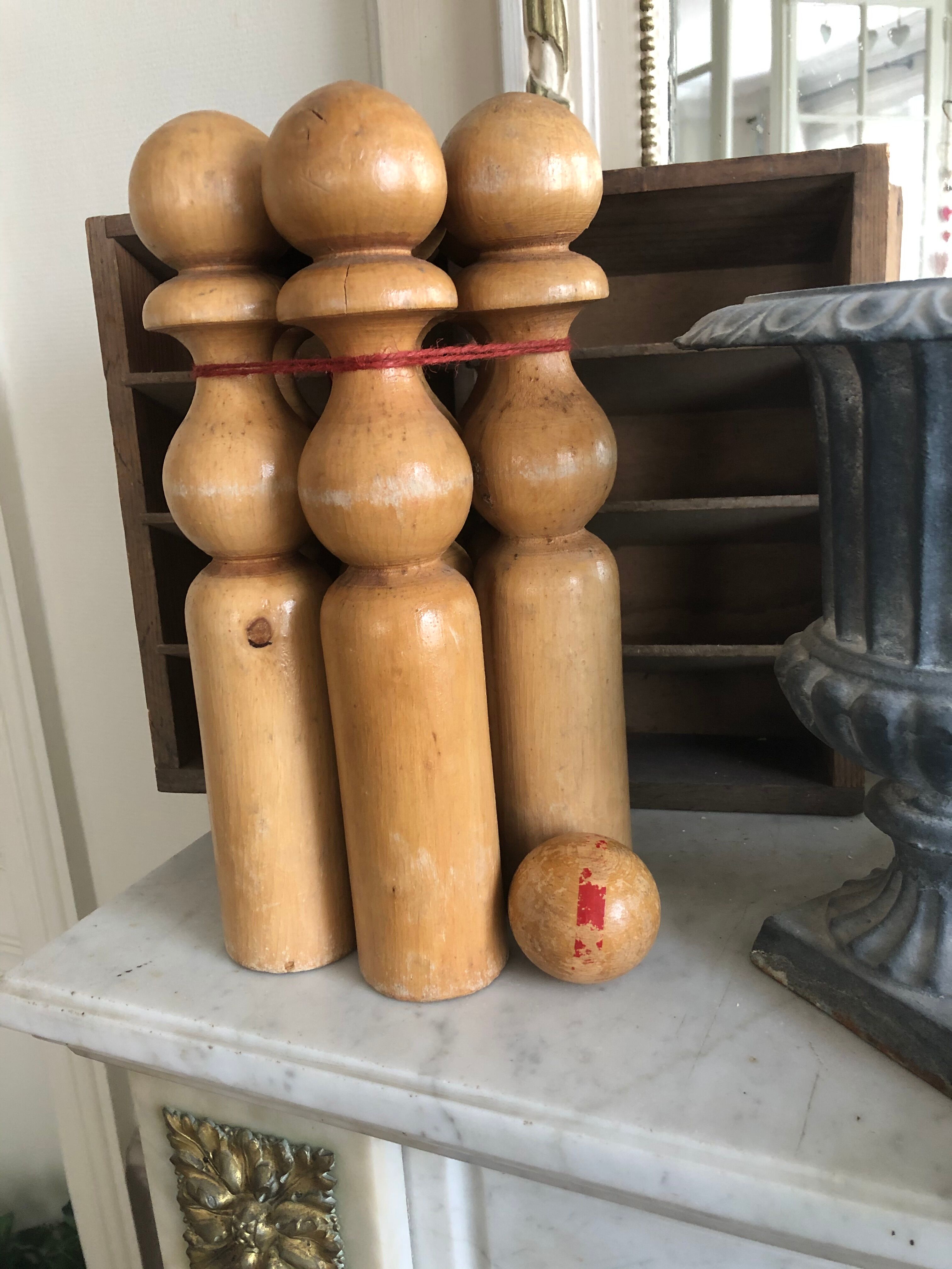 Wooden bowling game