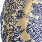 Set of 12 FLAT PLATES BP with blue country décor