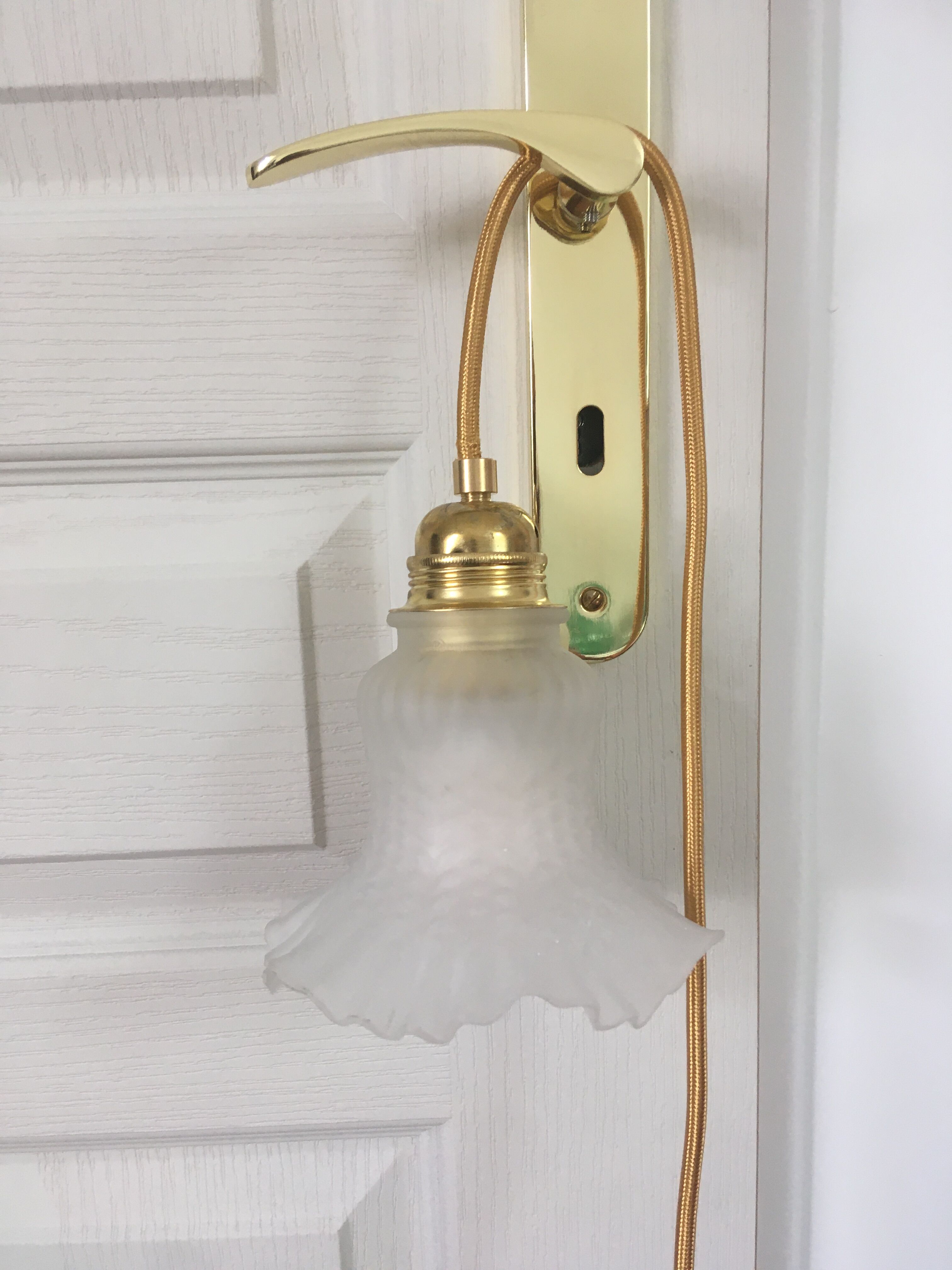 Pair of tulip walking lamps