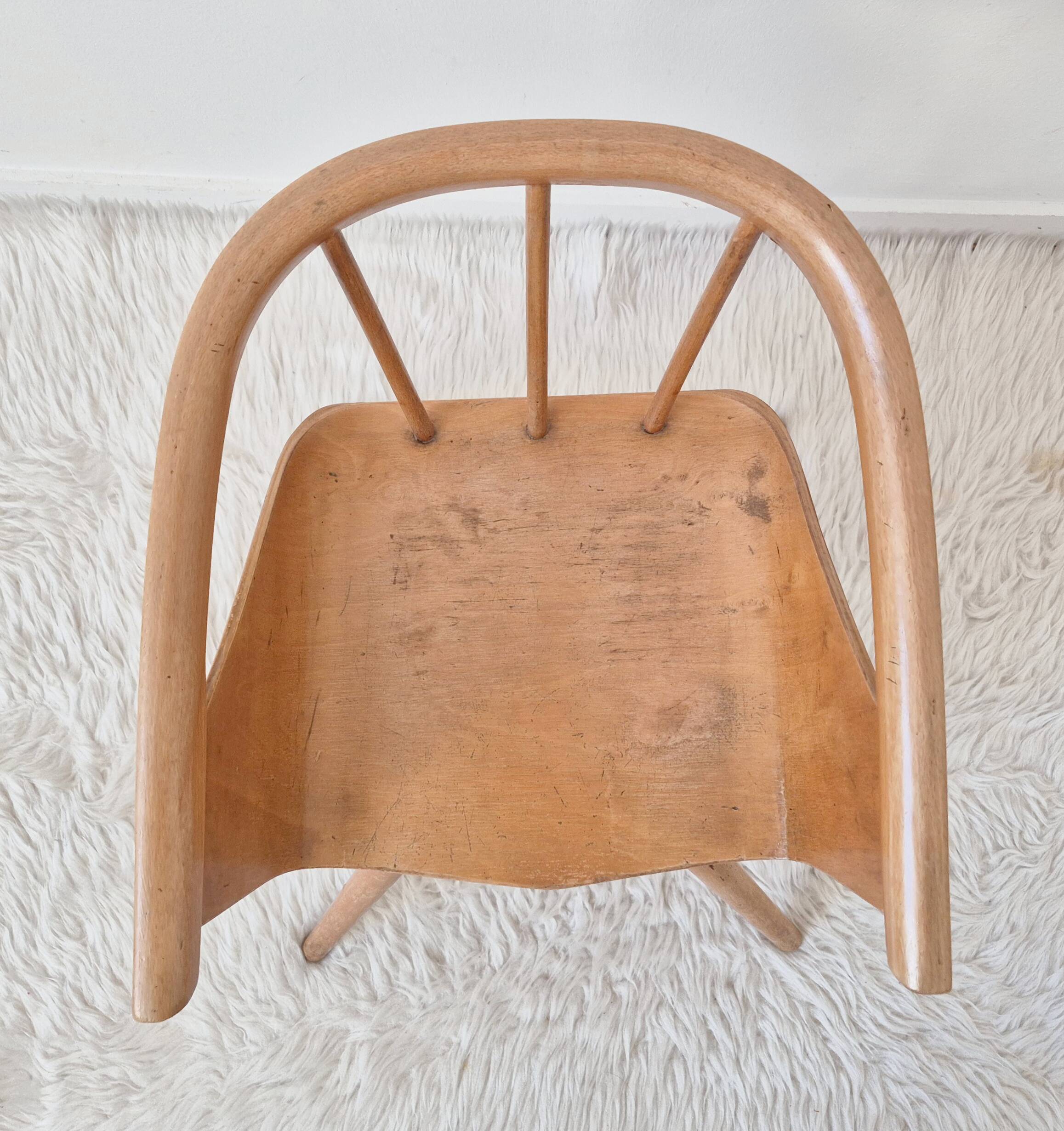 Fauteuil bois pour enfant Baumann, années 50