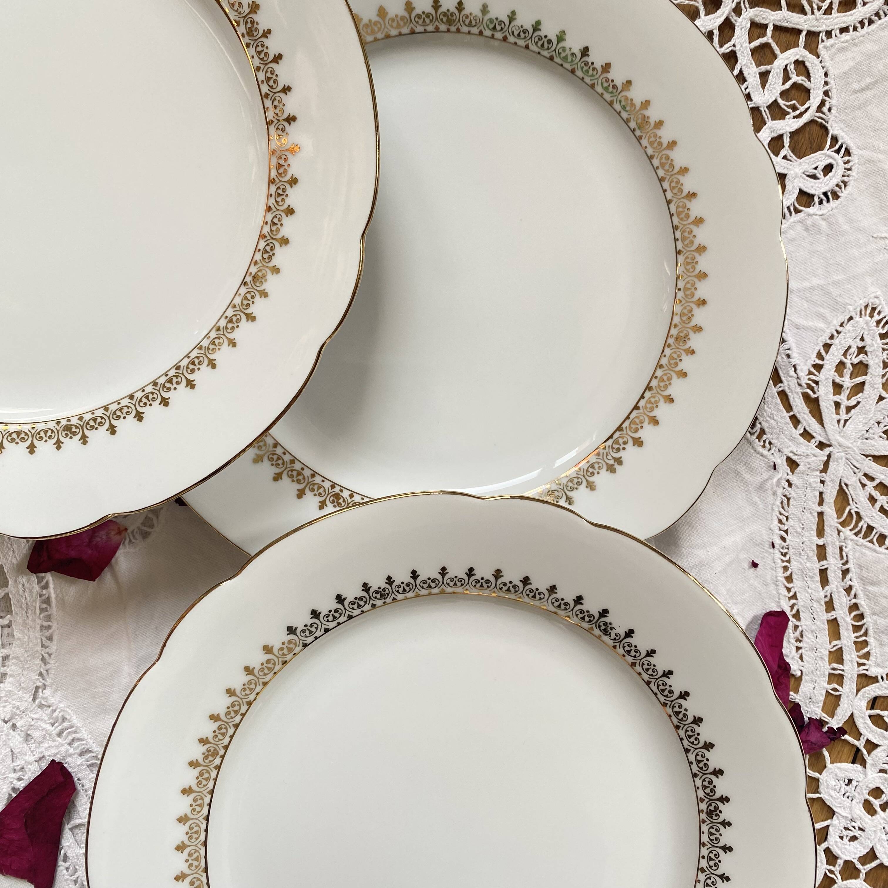 6 antique porcelain dessert plates Seltmann Weiden