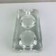 Vintage moulded glass "ice cube" catchall or ashtray