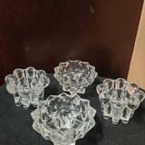 Set of glass candle holders from Reims
