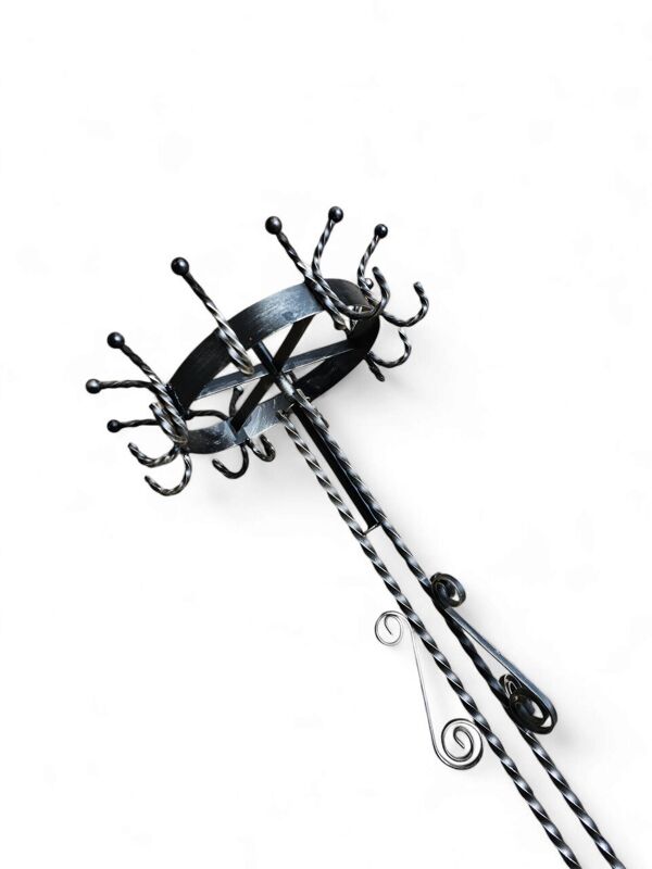 Porte-manteau sur pied en fer forgé des années 1960