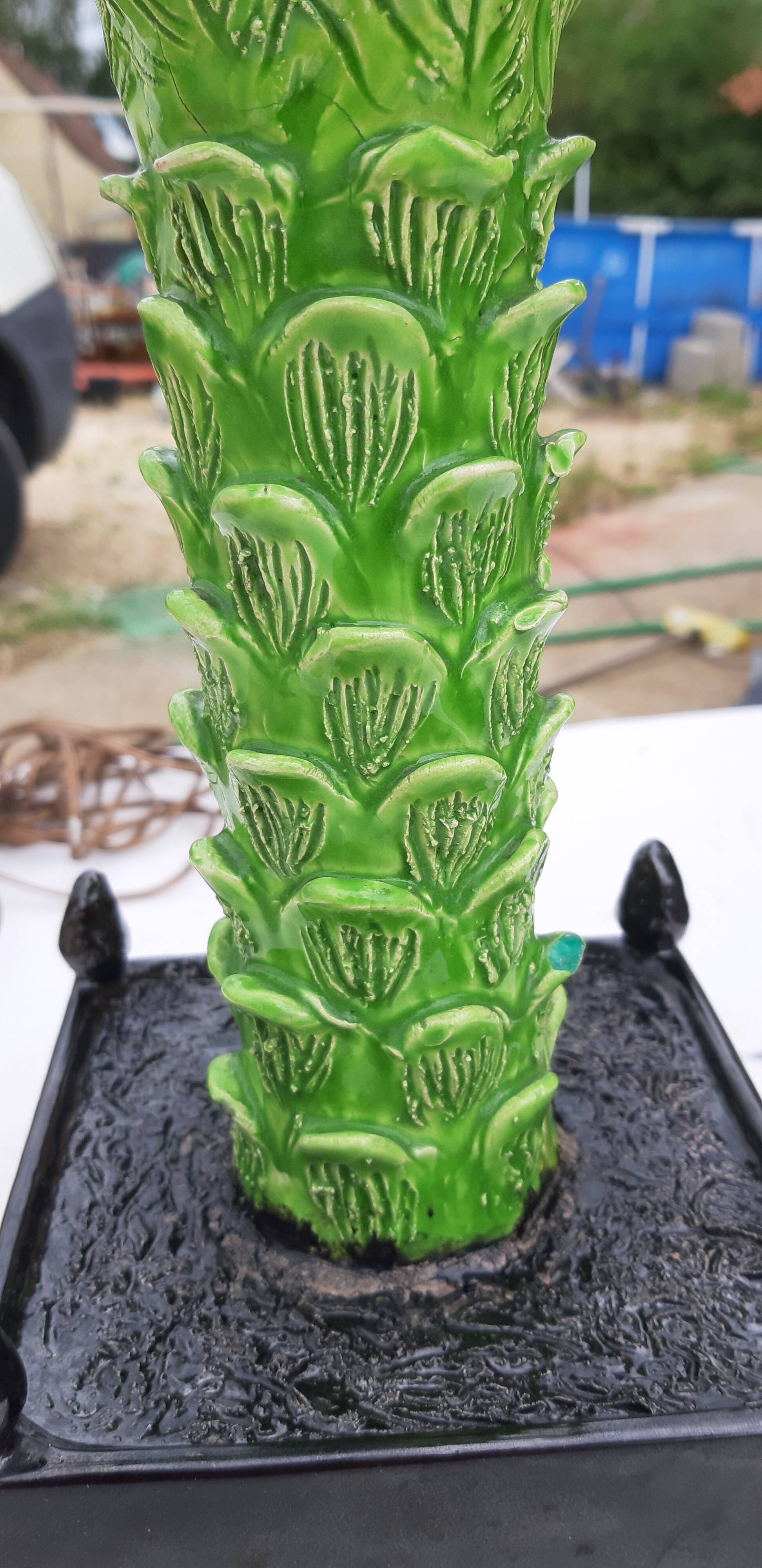 Ceramic lamp by Jean Roger France circa 1960