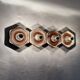 Set of 8 brown ceramic wall lamps, 1970s