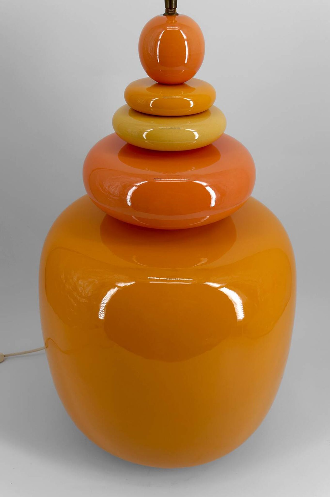 Important "Galets" ceramic lamp – Maison François Chatain, circa 1980