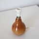 Lampe à poser vintage, pied en bois années 60-70 et abat-jour imprimé