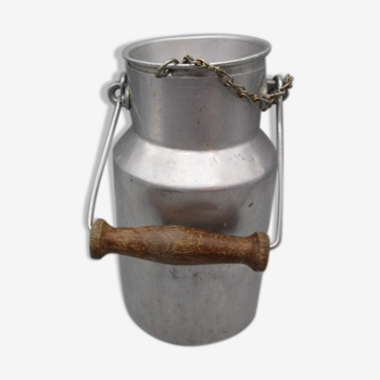 Pot a lait ancien en aluminium 1L