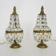 Pair of balloon lamps with pendants in Louis XVI Directoire style. 50