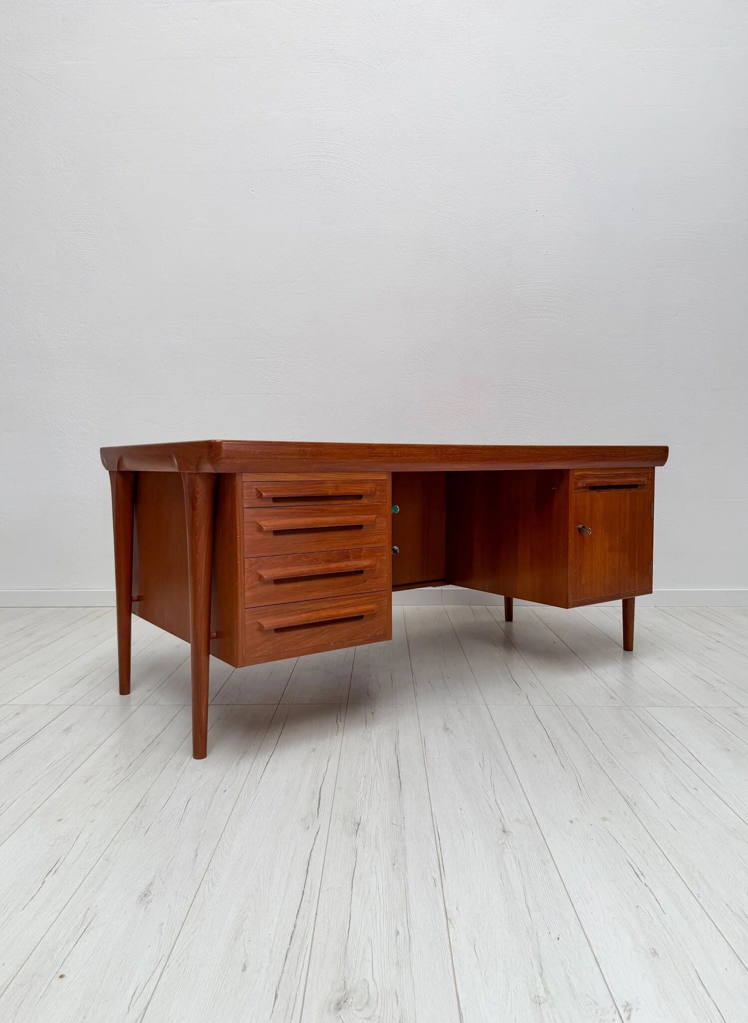 1960s Danish design teak executive writing desk by Ib Kofod-Larsen