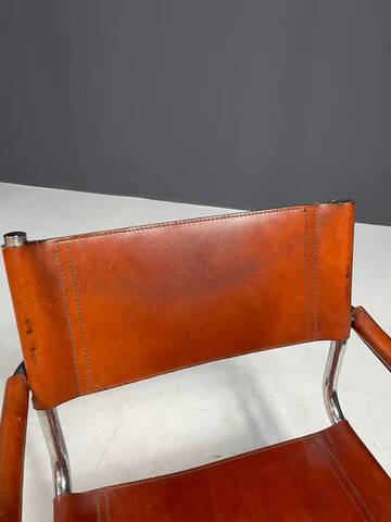 Vintage chrome and leather chair