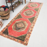 3x10 oriental geometric vintage runner rug,102x323cm