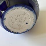 Gros mug vintage en grès bleu