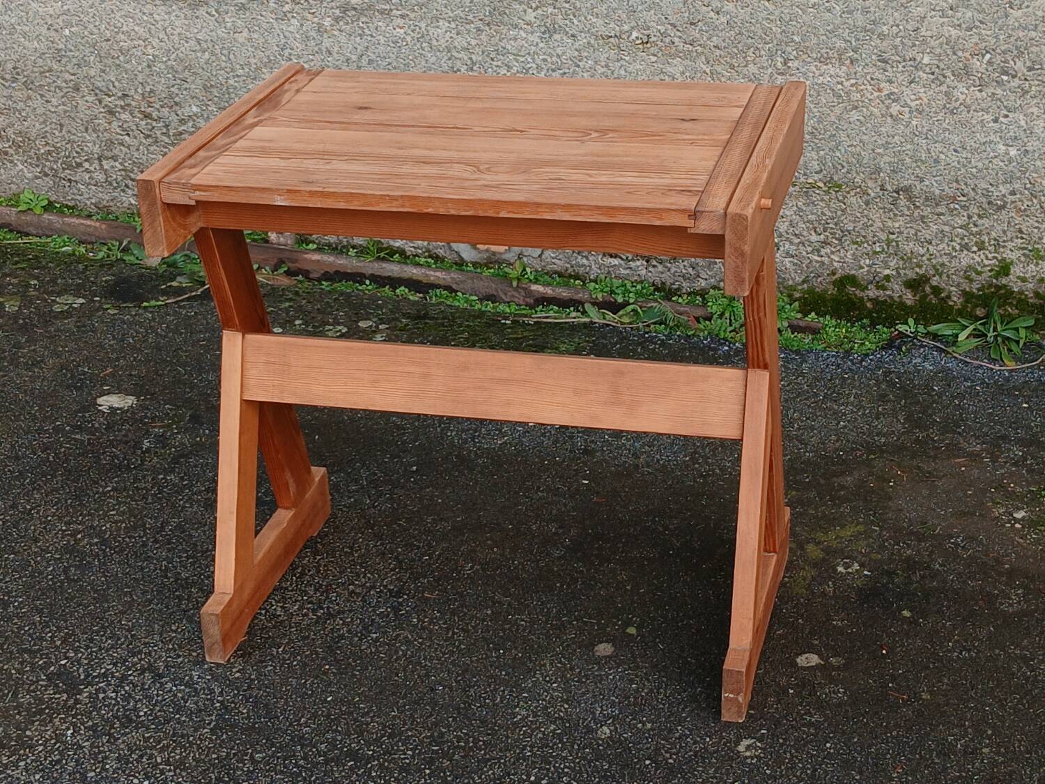 Solid pine desk, 1960s