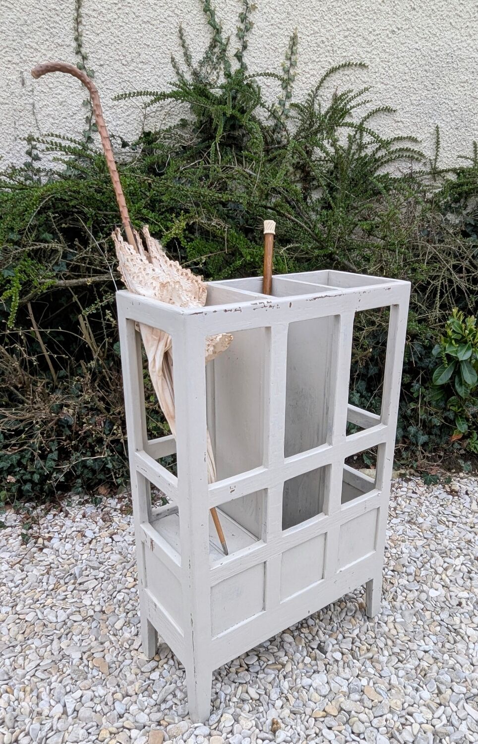 Wooden umbrella stand/baton Bistro Patina 1900 Shabby Gustavian