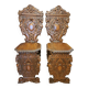 Pair of 19th century walnut stepladder chairs