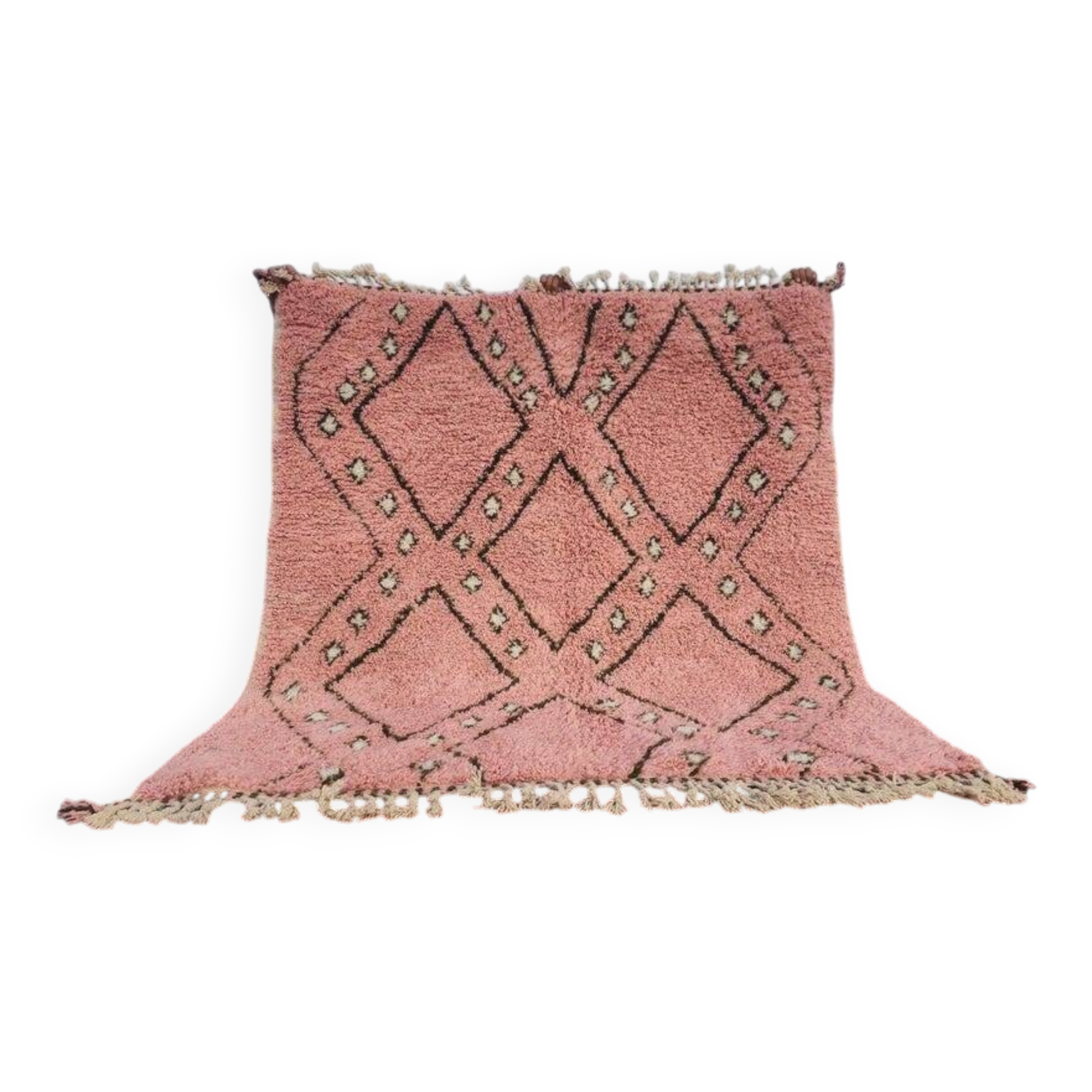 Moroccan geometric rug pink 150/250cm