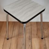 White marbled formica stool 70s
