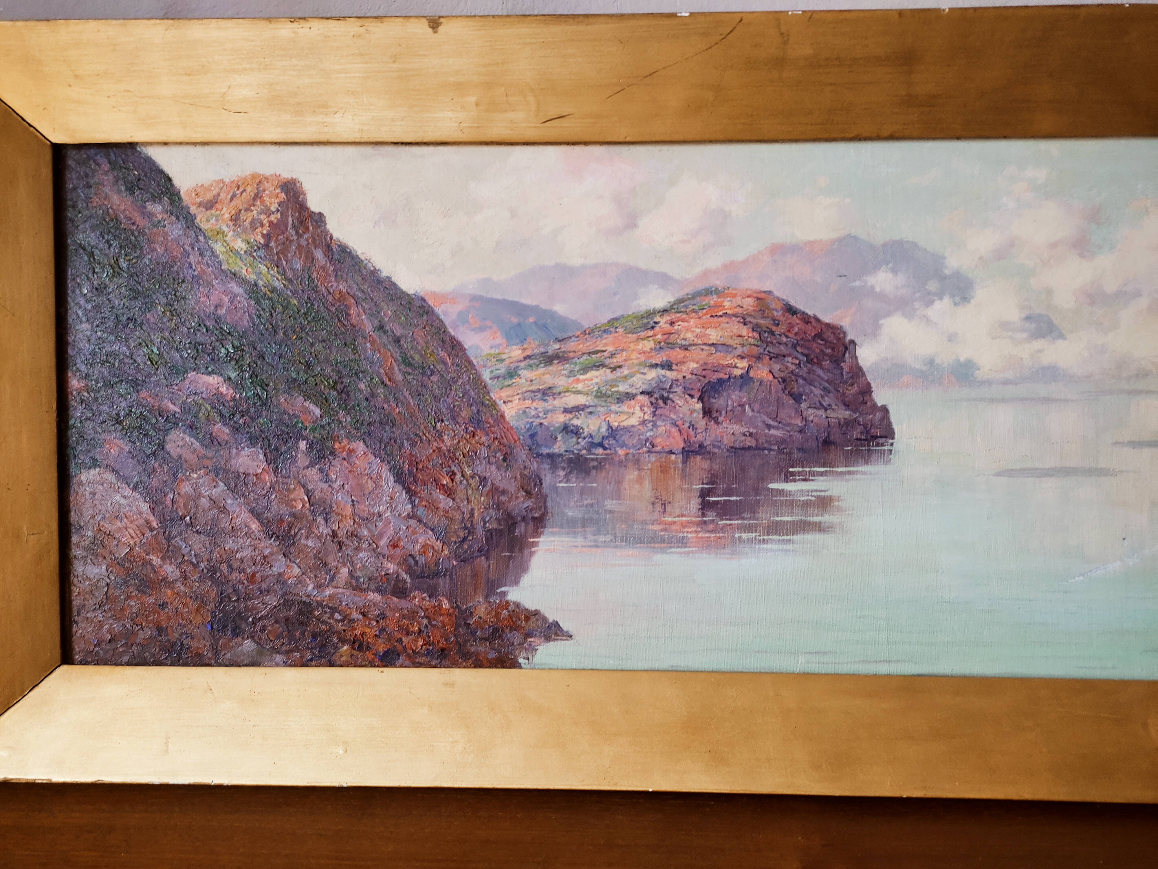 Oil on canvas orientalist landscape