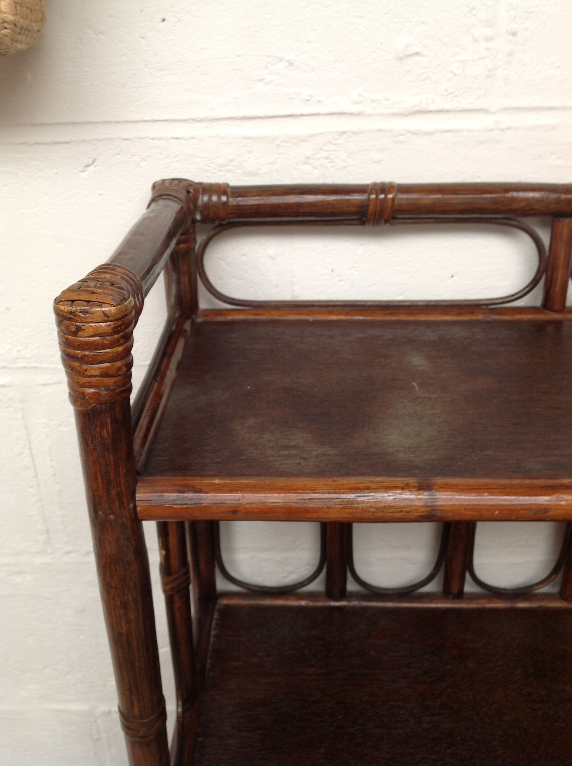 Buffet wood and rattan canning