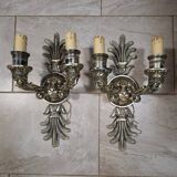 Paire d'appliques murales italiennes vintage