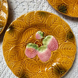 6 dessert plates barbotine Salins-les-Bains