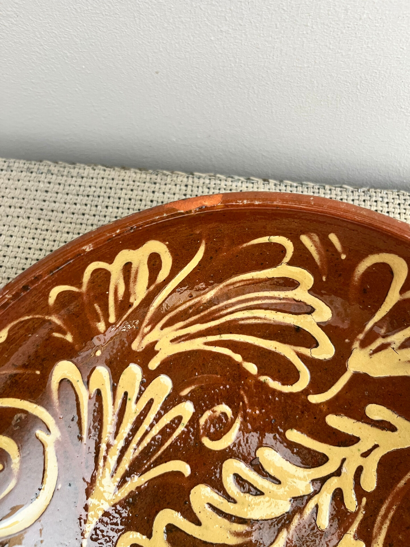Glazed terracotta salad bowl
