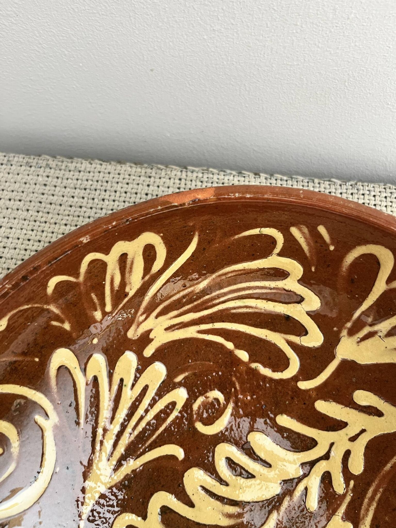 Glazed terracotta salad bowl
