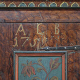 Rustic Farmhouse Folk Art Painted Bridal Wardrobe 1759