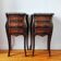 Paire de tables de chevet style Louis marbre noir