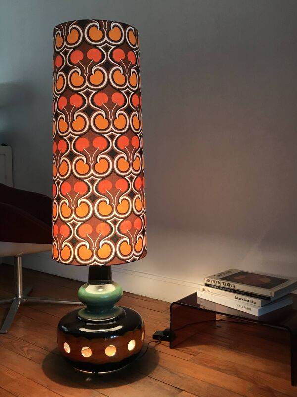 Lampe de sol en céramique, années 1970