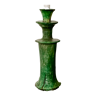 Bougeoir chandelier de tamegroute céramique émaillé vert l h30 cm