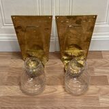 Pair of Scandinavian design candle holders from the 1960s.