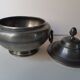 Soup tureen on a pewter serving dish