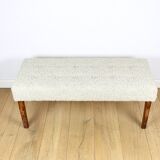 Beautiful vintage bench from the 90s - beige boucle long hair