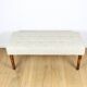 Beautiful vintage bench from the 90s - beige boucle long hair